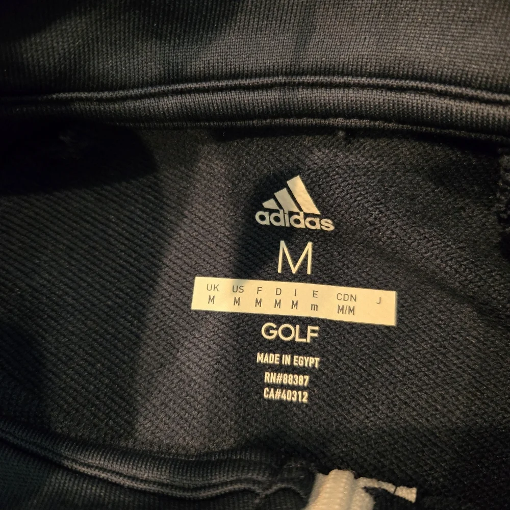 Adidas 3 Stripe 1/4 Zip Pullover Golf Sweater Size Medium